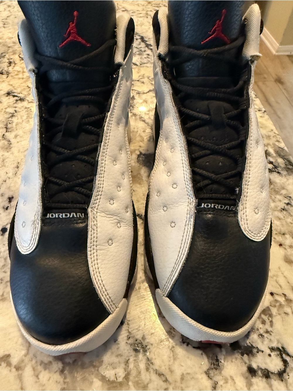 Jordan Men’s Athletic Basketball Shoes - Black, White & Red